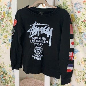 stüssy world tour crewneck